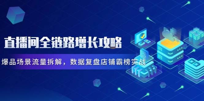 （14721期）直播间全链路增长攻略，爆品场景流量拆解，数据复盘店铺霸榜实战-巴七创客网