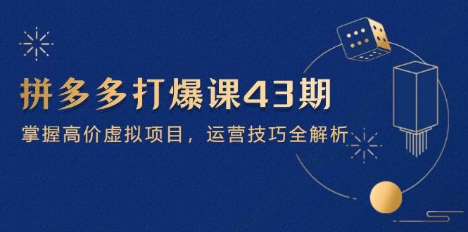 （14546期）拼多多打爆课第 43 期，掌握高价虚拟项目，运营技巧全解析（15节）-巴七创客网